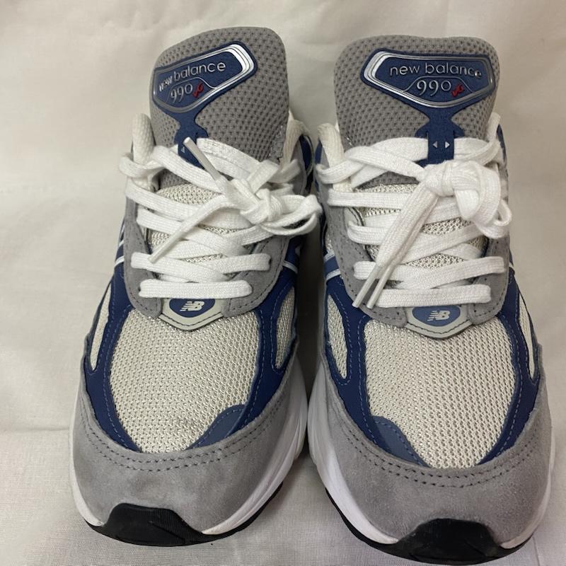 ニューバランス New Balance スニーカー スニーカー U990TC6 23SS-I USA製 スニーカー グレー×ネイビー US7.5/25.5cm US：7.5 ロゴ、文字 白 / ホワイト / white X 灰 / グレー / gray X 紺 / ネイビー / navy メンズ USED 古着 中古 50124328