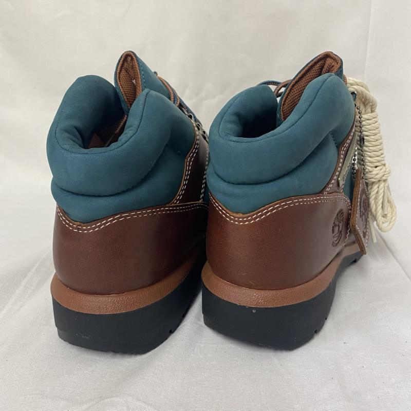 ティンバーランド Timberland ブーツ ショートブーツ the Apartment×Timberland MID LACE UP WATERPROOF FIELD BOOT the old man and the sea US8/26cm US：8 ロゴ、文字 茶 / ブラウン / brown X 緑 / グリーン / green メンズ USED 古着 中古 50124334