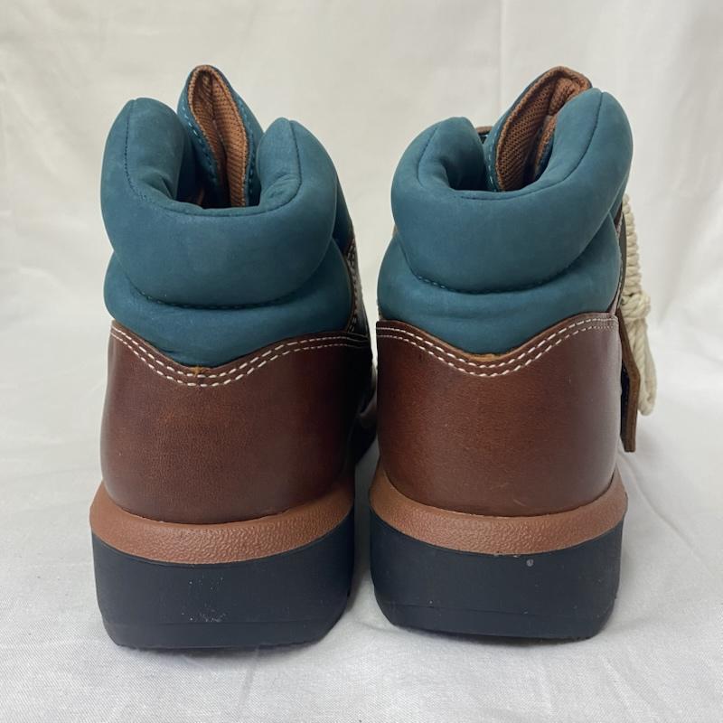 ティンバーランド Timberland ブーツ ショートブーツ the Apartment×Timberland MID LACE UP WATERPROOF FIELD BOOT the old man and the sea US8/26cm US：8 ロゴ、文字 茶 / ブラウン / brown X 緑 / グリーン / green メンズ USED 古着 中古 50124334