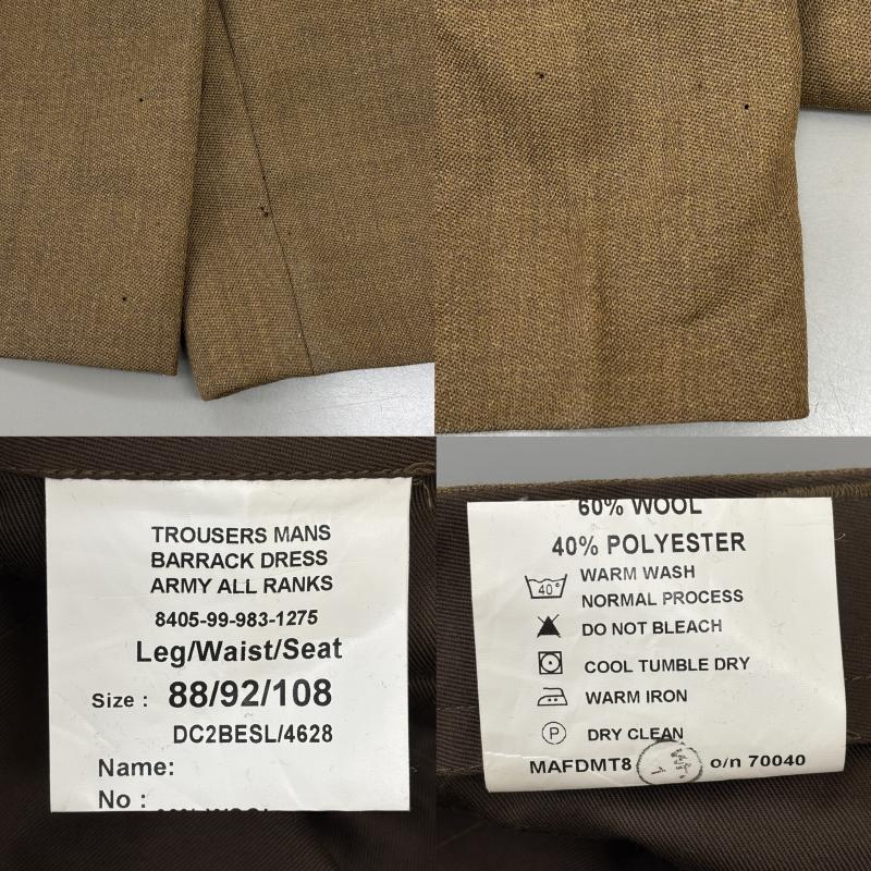古着 USED パンツ スラックス イギリス陸軍 DC2BESL/4628 BARRACK DRESS タック スラックス オフィサー トラウザー - メンズ USED 古着 中古 50124353