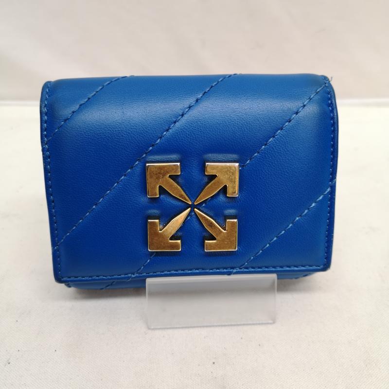 オフホワイト off white 財布 コンパクト財布 Jackhammer 2 Piece 財布 カードケース セット - 青 / ブルー / blue メンズ USED 古着 中古 50124400