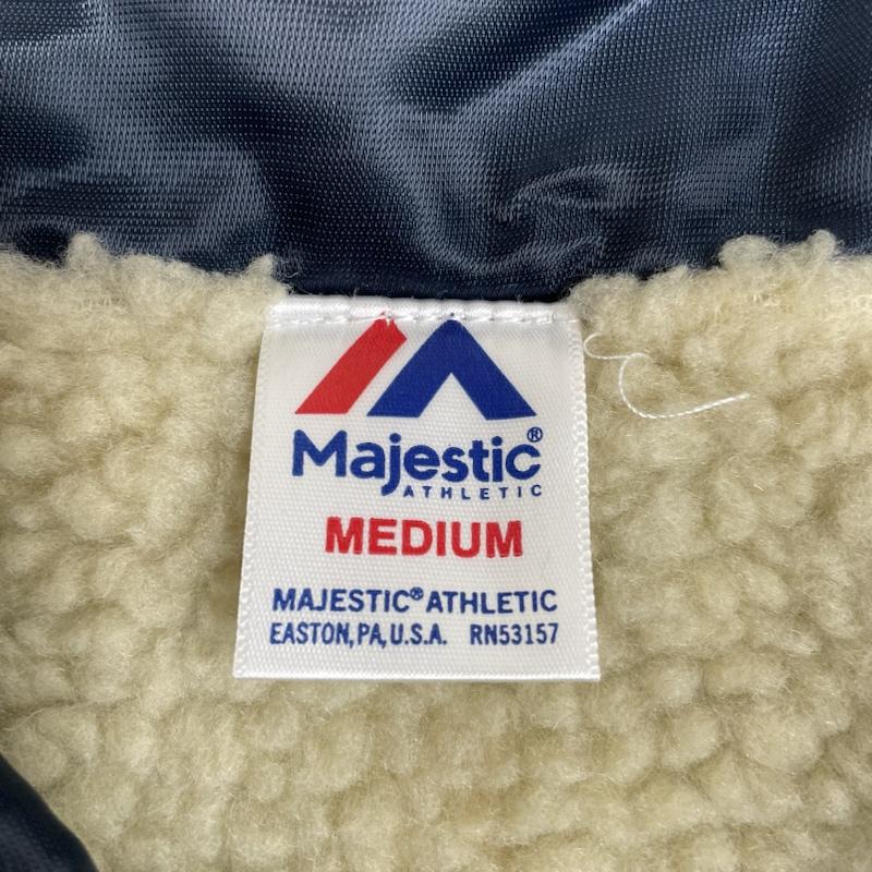 マジェスティック MAJESTIC ジャケット、上着 ジャンパー、ブルゾン Swallows CREW 東京 ヤクルト スワローズ 会員 裏ボア コーチ ジャケット M ロゴ、文字 X 刺繍 紺 / ネイビー / navy メンズ USED 古着 中古 50124616