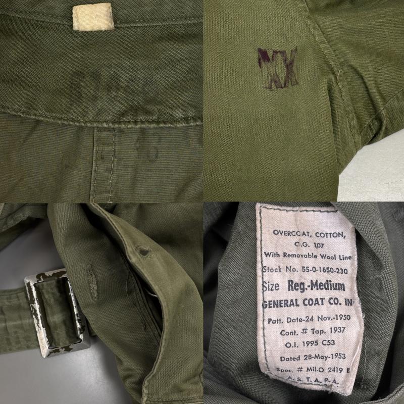 古着 USED コート コート一般 General Coat Co Inc 50年代 ビンテージ M-1950 OG107 ミリタリー コットン オーバー M メンズ USED 古着 中古 50124631