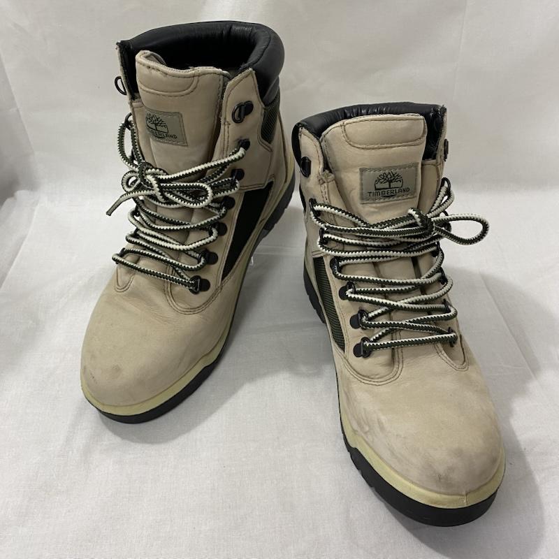 ティンバーランド Timberland ブーツ ショートブーツ FIELD BOOT トレッキングブーツ カーキ×グリーン US9/27cm US：9 ロゴ、文字 カーキ / カーキ / khaki X 緑 / グリーン / green メンズ USED 古着 中古 50124787