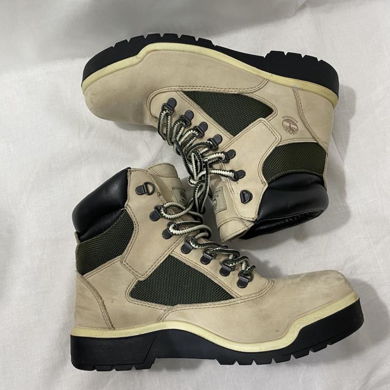 ティンバーランド Timberland ブーツ ショートブーツ FIELD BOOT トレッキングブーツ カーキ×グリーン US9/27cm US：9 ロゴ、文字 カーキ / カーキ / khaki X 緑 / グリーン / green メンズ USED 古着 中古 50124787