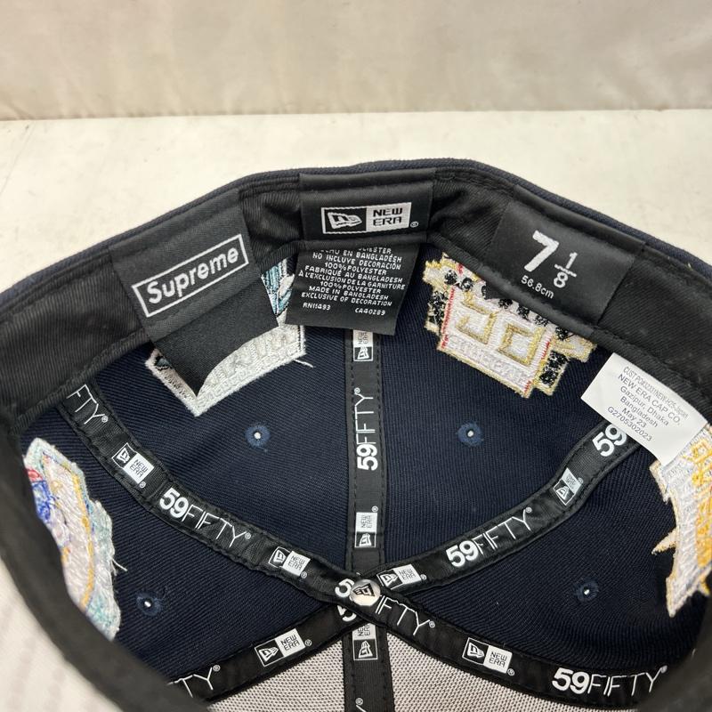 シュプリーム Supreme 帽子 キャップ 23AW CHAMPIONSHIPS BOX LOGO NEW ERA チャンピオンシップ ボックスロゴ - 紺 / ネイビー / navy X 黄 / イエロー / yellow メンズ USED 古着 中古 50124826