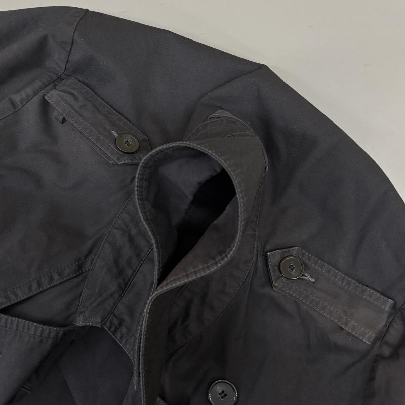 ブルーブルー BLUE BLUE コート トレンチコート 700057-544 JK1647 日本製 ベルト付 トレンチ 1 黒 / ブラック / black メンズ USED 古着 中古 50124933