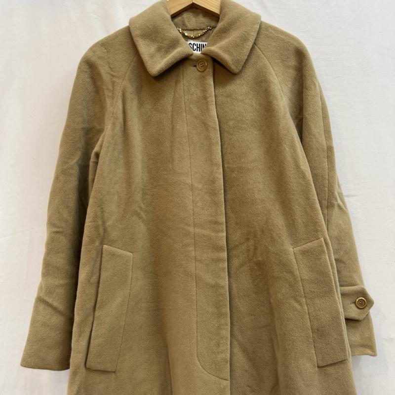 モスキーノ MOSCHINO コート コート一般 イタリア製 アンゴラ ウール ステンカラーコート ラグランスリーブ 40 ベージュ / ベージュ / beige レディース USED 古着 中古 50124965