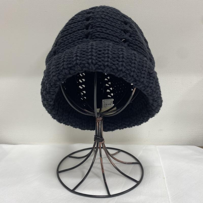 カシラ CA4LA 帽子 ニット帽 ビーニー ローゲージ アクリル混 コットン AOK01156 ユニセックス - 黒 / ブラック / black レディース USED 古着 中古 50125041