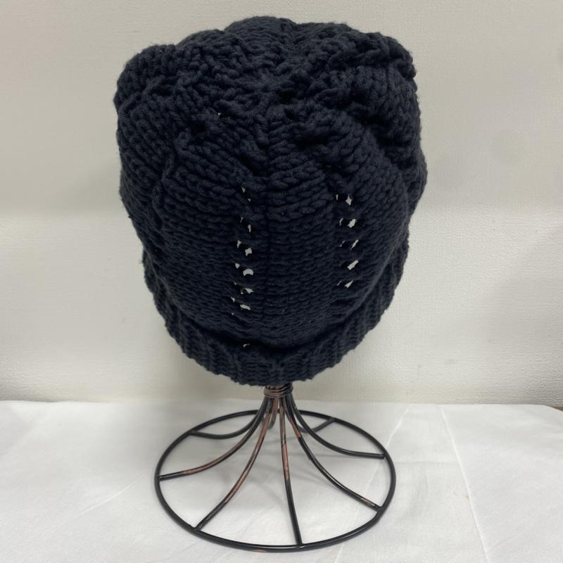 カシラ CA4LA 帽子 ニット帽 ビーニー ローゲージ アクリル混 コットン AOK01156 ユニセックス - 黒 / ブラック / black レディース USED 古着 中古 50125041