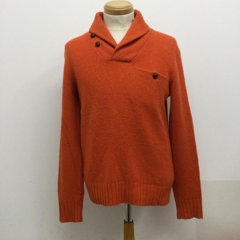 ポロラルフローレン POLO RALPH LAUREN ニット、セーター 長袖 ポロラルフローレン　ニット　厚手　ショールカラー S 無地 橙 / オレンジ / orange メンズ USED 古着 中古 50125054