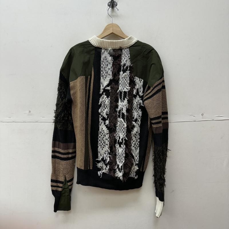 サカイ Sacai ニット、セーター 長袖 22SS Rug Jacquard Knit Pullover ナイロン 切替 ラグ ジャガード ニット 22-02749M 1 マルチカラー / マルチカラー / multicolor メンズ USED 古着 中古 50125090