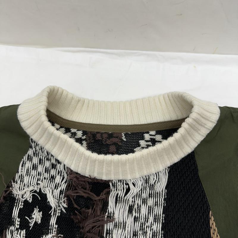 サカイ Sacai ニット、セーター 長袖 22SS Rug Jacquard Knit Pullover ナイロン 切替 ラグ ジャガード ニット 22-02749M 1 マルチカラー / マルチカラー / multicolor メンズ USED 古着 中古 50125090