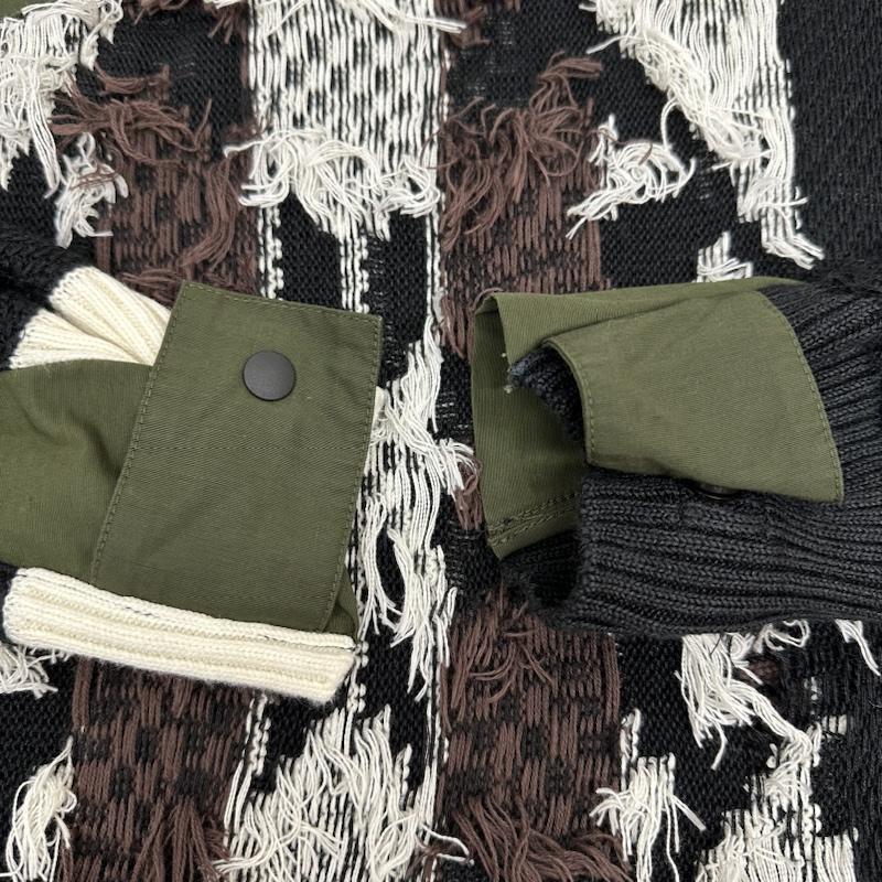 サカイ Sacai ニット、セーター 長袖 22SS Rug Jacquard Knit Pullover ナイロン 切替 ラグ ジャガード ニット 22-02749M 1 マルチカラー / マルチカラー / multicolor メンズ USED 古着 中古 50125090