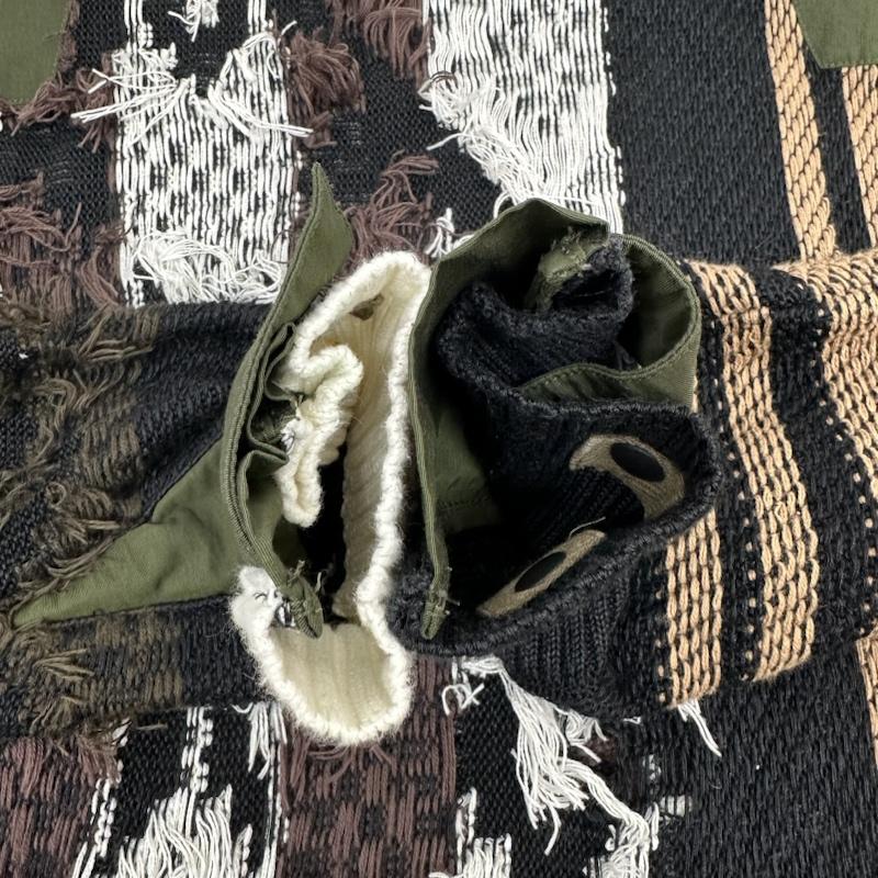 サカイ Sacai ニット、セーター 長袖 22SS Rug Jacquard Knit Pullover ナイロン 切替 ラグ ジャガード ニット 22-02749M 1 マルチカラー / マルチカラー / multicolor メンズ USED 古着 中古 50125090