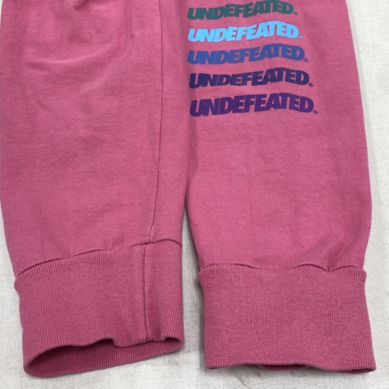 アンディフィーテッド UNDEFEATED Tシャツ 長袖 クルーネック 袖ロゴ プリント 190077001013 M ロゴ、文字 X プリント 桃 / ピンク / pink メンズ USED 古着 中古 50125151