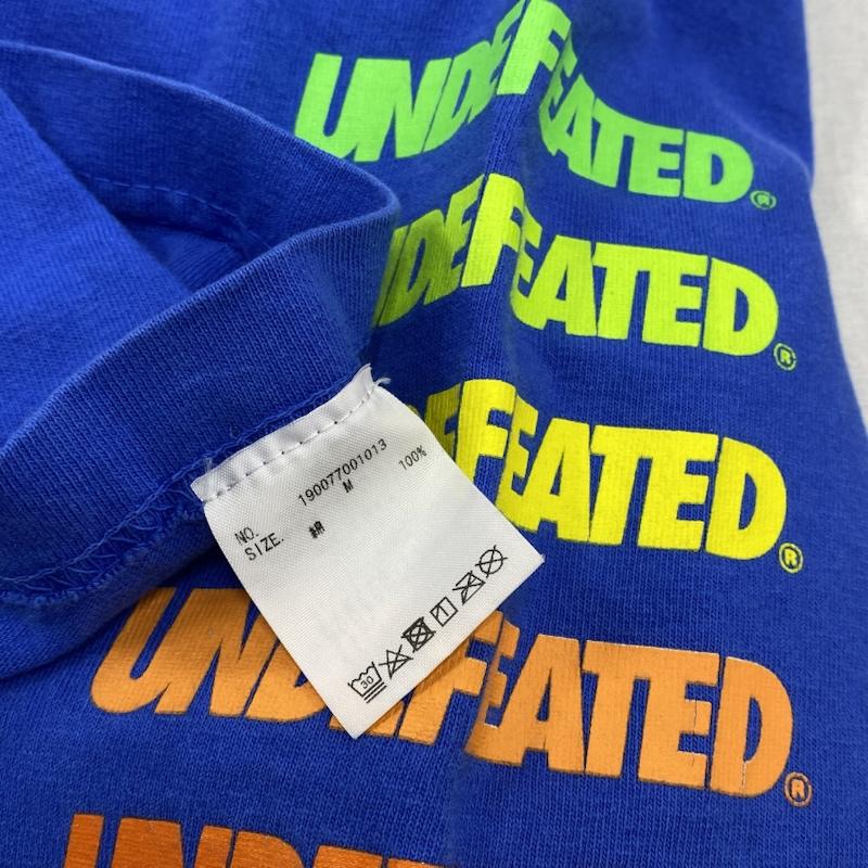 アンディフィーテッド UNDEFEATED Tシャツ 長袖 クルーネック 袖ロゴ プリント 190077001013 M ロゴ、文字 X プリント 青 / ブルー / blue メンズ USED 古着 中古 50125152