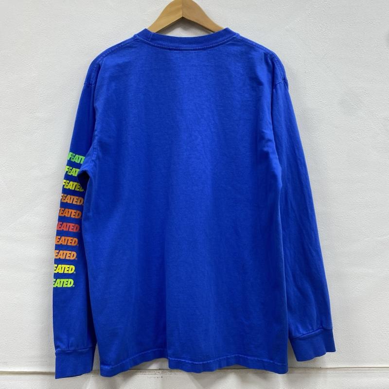 アンディフィーテッド UNDEFEATED Tシャツ 長袖 クルーネック 袖ロゴ プリント 190077001013 M ロゴ、文字 X プリント 青 / ブルー / blue メンズ USED 古着 中古 50125152