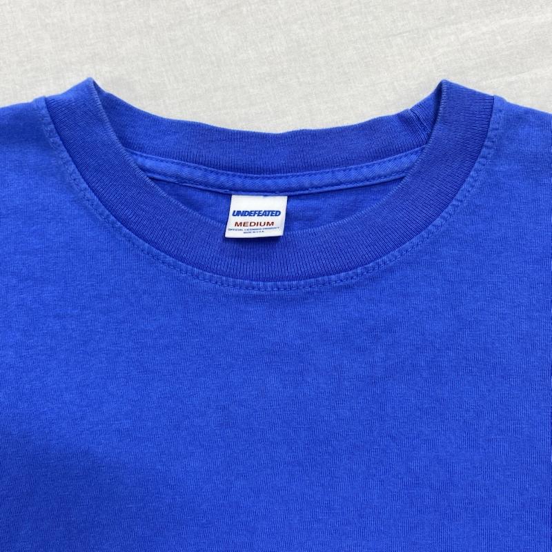 アンディフィーテッド UNDEFEATED Tシャツ 長袖 クルーネック 袖ロゴ プリント 190077001013 M ロゴ、文字 X プリント 青 / ブルー / blue メンズ USED 古着 中古 50125152