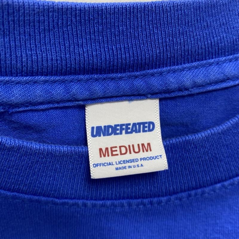 アンディフィーテッド UNDEFEATED Tシャツ 長袖 クルーネック 袖ロゴ プリント 190077001013 M ロゴ、文字 X プリント 青 / ブルー / blue メンズ USED 古着 中古 50125152