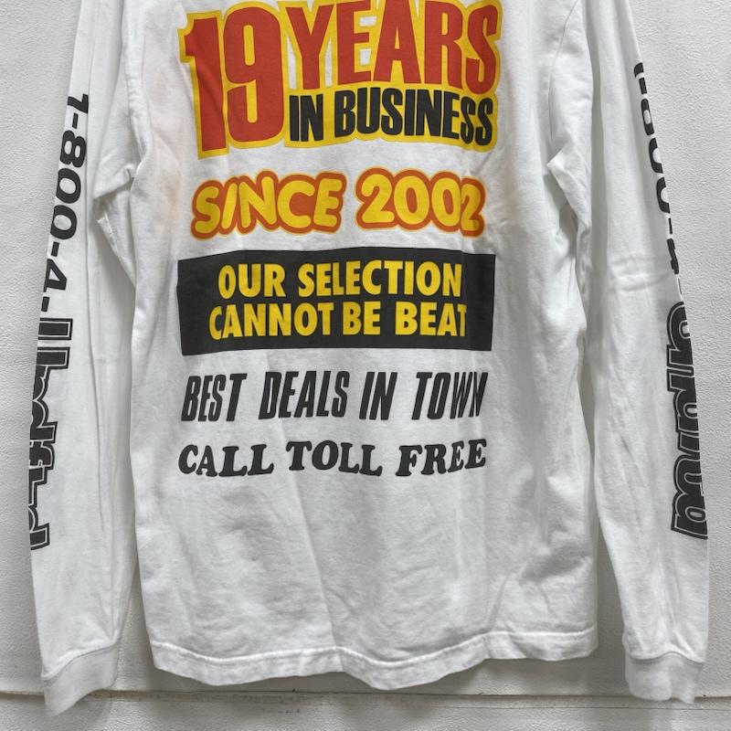 アンディフィーテッド UNDEFEATED Tシャツ 長袖 クルーネック 袖ロゴ 両面プリント 207078001004 M ロゴ、文字 X プリント 白 / ホワイト / white メンズ USED 古着 中古 50125153