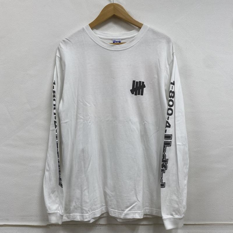 アンディフィーテッド UNDEFEATED Tシャツ 長袖 クルーネック 袖ロゴ 両面プリント 207078001004 M ロゴ、文字 X プリント 白 / ホワイト / white メンズ USED 古着 中古 50125153