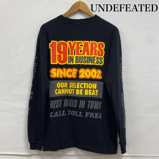 アンディフィーテッド UNDEFEATED Tシャツ 長袖 クルーネック 袖ロゴ 両面プリント 207078001004 M ロゴ、文字 X プリント 黒 / ブラック / black メンズ USED 古着 中古 50125154