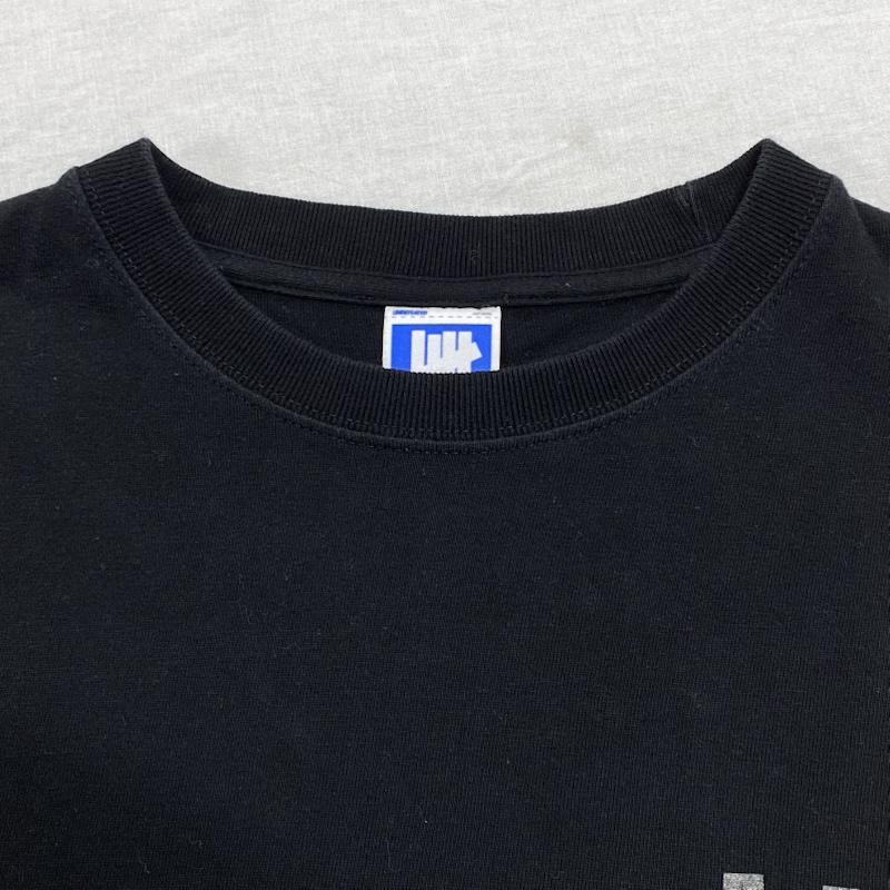 アンディフィーテッド UNDEFEATED Tシャツ 長袖 クルーネック 袖ロゴ 両面プリント 207078001004 M ロゴ、文字 X プリント 黒 / ブラック / black メンズ USED 古着 中古 50125154