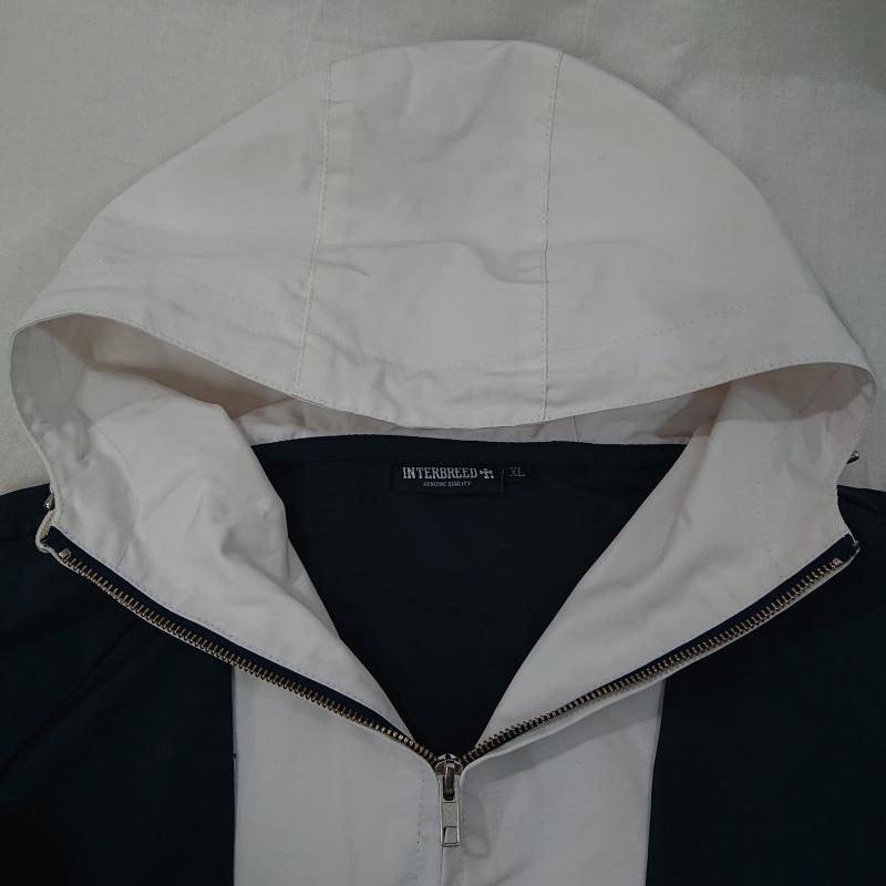 インターブリード INTERBREED ジャケット、上着 ジャンパー、ブルゾン INTERBREED インターブリード フードジャケット マウンテンパーカー IB18SS-07 XL 無地 白 / ホワイト / white X 紺 / ネイビー / navy メンズ USED 古着 中古 50125229