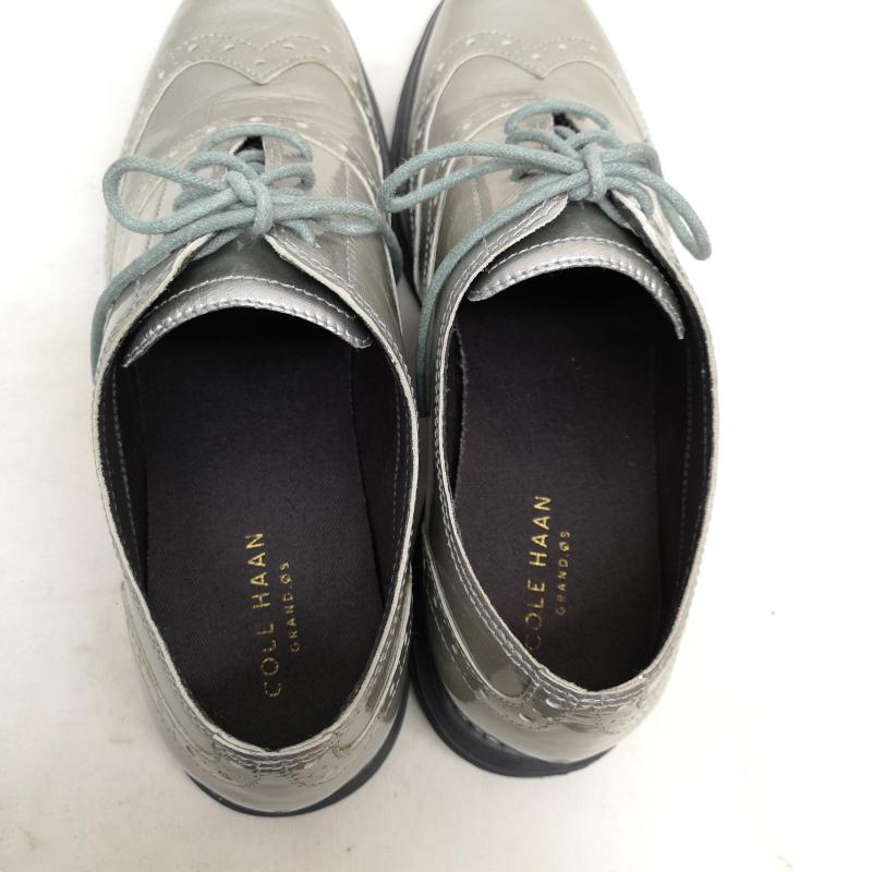 コールハーン COLE HAAN 革靴 革靴 ウィングチップ エナメル ルナグランド 23.5cm 銀 / シルバー / silver color レディース USED 古着 中古 50125273