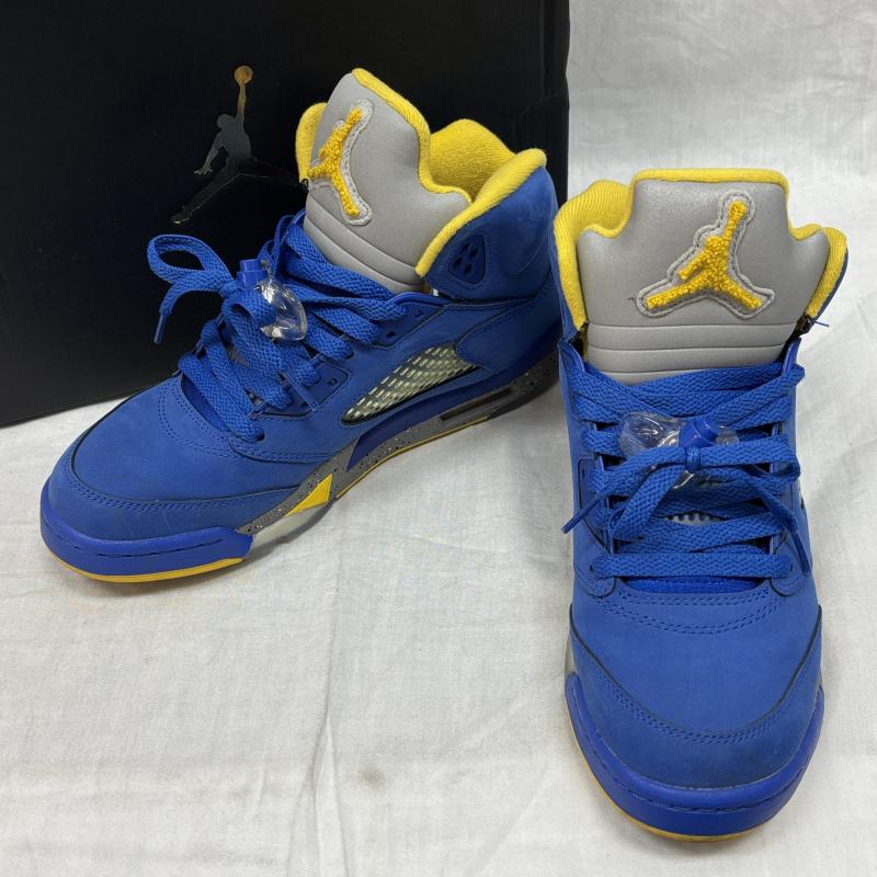 ナイキ NIKE スニーカー スニーカー CI3287-400 Air Jordan 5 Laney JSP (GS) エアジョーダン5 レトロ レイニー ビッグキッズ 24.0cm ボーイズ USED 古着 中古 50125283