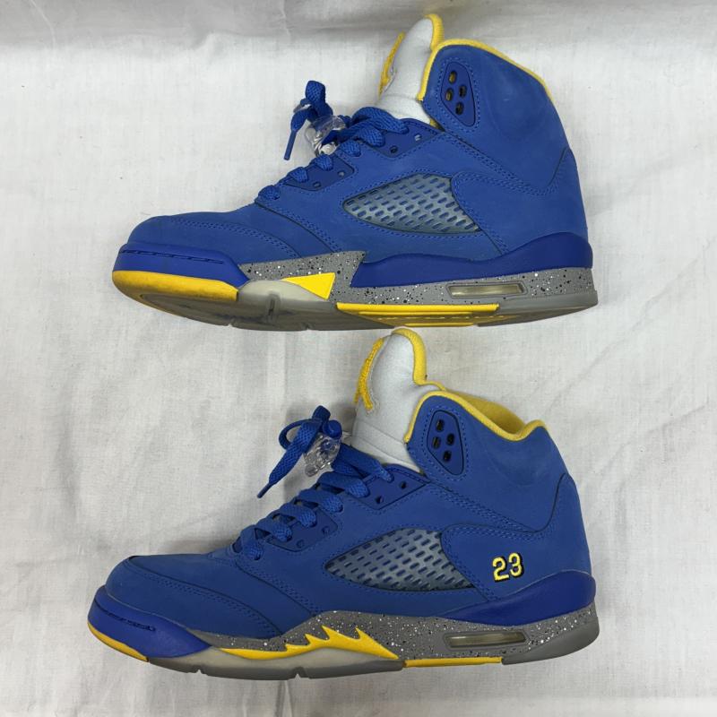 ナイキ NIKE スニーカー スニーカー CI3287-400 Air Jordan 5 Laney JSP (GS) エアジョーダン5 レトロ レイニー ビッグキッズ 24.0cm ボーイズ USED 古着 中古 50125283