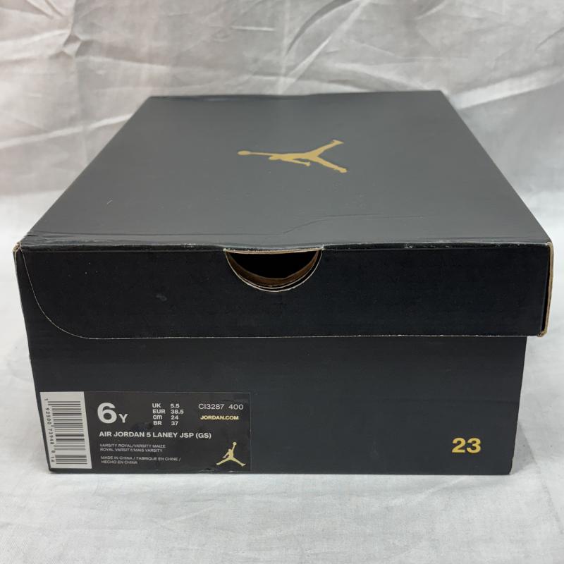 ナイキ NIKE スニーカー スニーカー CI3287-400 Air Jordan 5 Laney JSP (GS) エアジョーダン5 レトロ レイニー ビッグキッズ 24.0cm ボーイズ USED 古着 中古 50125283