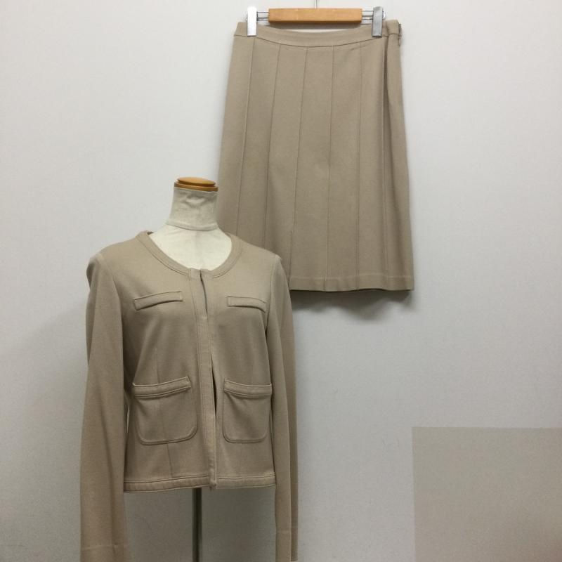 ブルックス ブラザーズ BROOKS BROTHERS スーツ ひざ丈スカート brooks brothers 55855-21 レディースノーカラースーツ XS 無地 ベージュ / ベージュ / beige レディース USED 古着 中古 50125308
