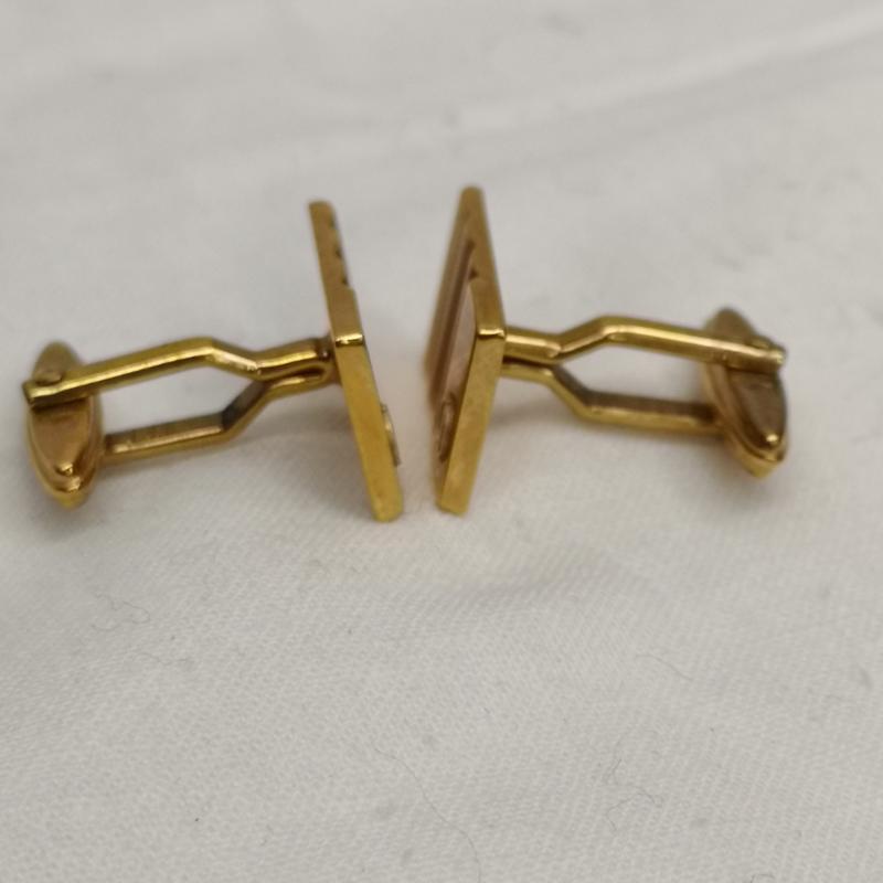 ダンヒル DUNHILL ファッション小物 ファッション小物 スクエア ゴールド カフス - メンズ USED 古着 中古 50125322