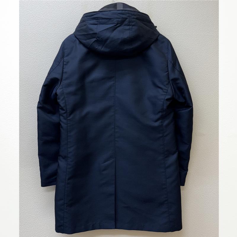 ブラックレーベル・クレストブリッジ BLACK LABEL CRESTBRIDGE コート ダウンコート 51F11-611-28 グレンチェック柄 ダウンライナー フード ミドル丈 2WAY M 紺 / ネイビー / navy メンズ USED 古着 中古 50125531