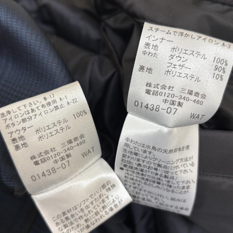 ブラックレーベル・クレストブリッジ BLACK LABEL CRESTBRIDGE コート ダウンコート 51F11-611-28 グレンチェック柄 ダウンライナー フード ミドル丈 2WAY M 紺 / ネイビー / navy メンズ USED 古着 中古 50125531