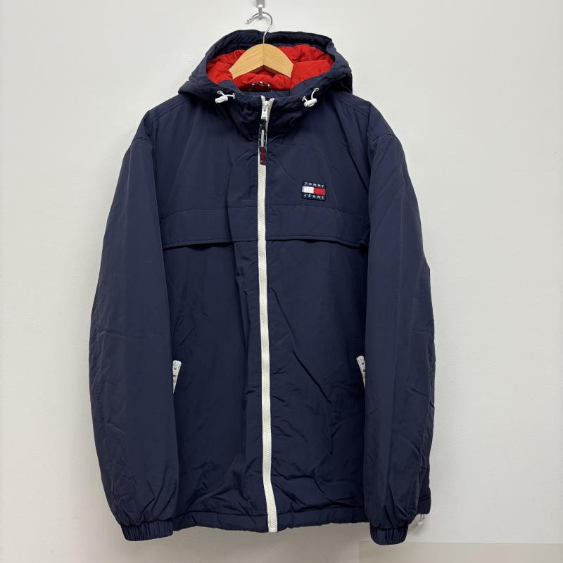 トミー ジーンズ TOMMY JEANS ジャケット、上着 ジャンパー、ブルゾン ソリッドカラーパデッドジャケット DM14448 フラッグ L 紺 / ネイビー / navy メンズ USED 古着 中古 50125594