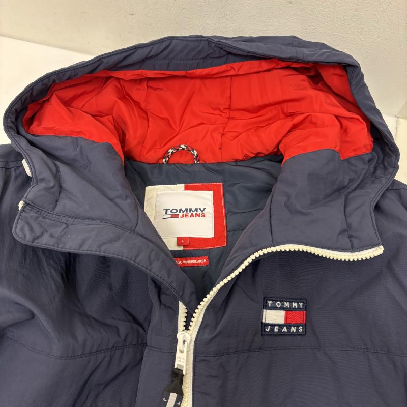 トミー ジーンズ TOMMY JEANS ジャケット、上着 ジャンパー、ブルゾン ソリッドカラーパデッドジャケット DM14448 フラッグ L 紺 / ネイビー / navy メンズ USED 古着 中古 50125594