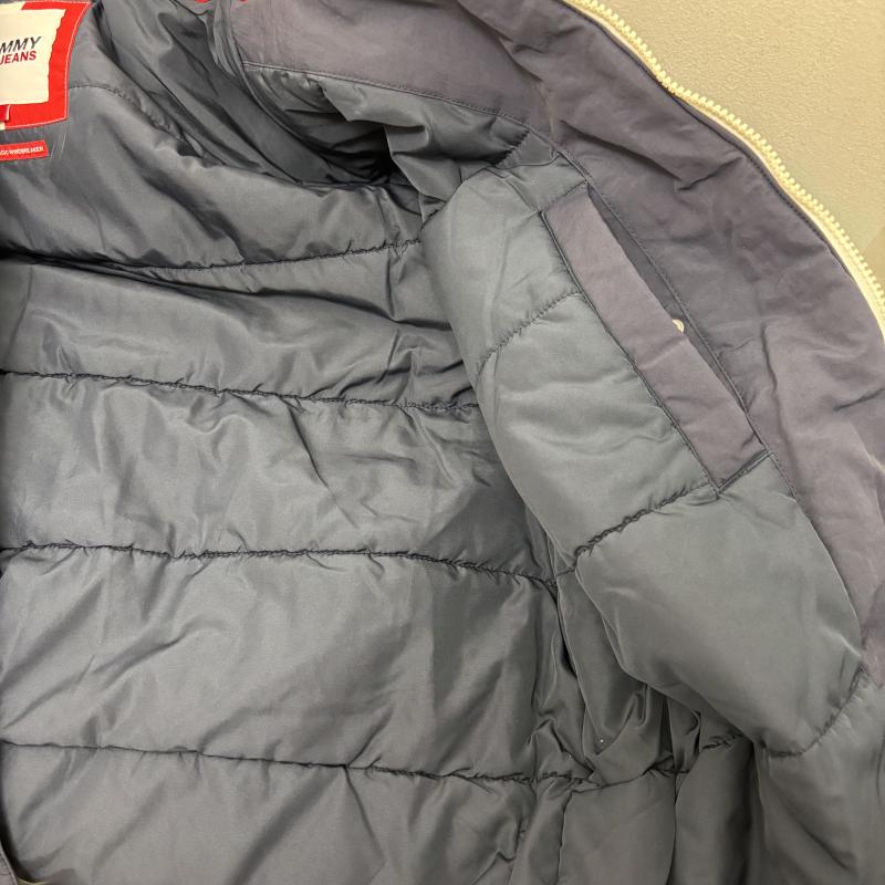 トミー ジーンズ TOMMY JEANS ジャケット、上着 ジャンパー、ブルゾン ソリッドカラーパデッドジャケット DM14448 フラッグ L 紺 / ネイビー / navy メンズ USED 古着 中古 50125594