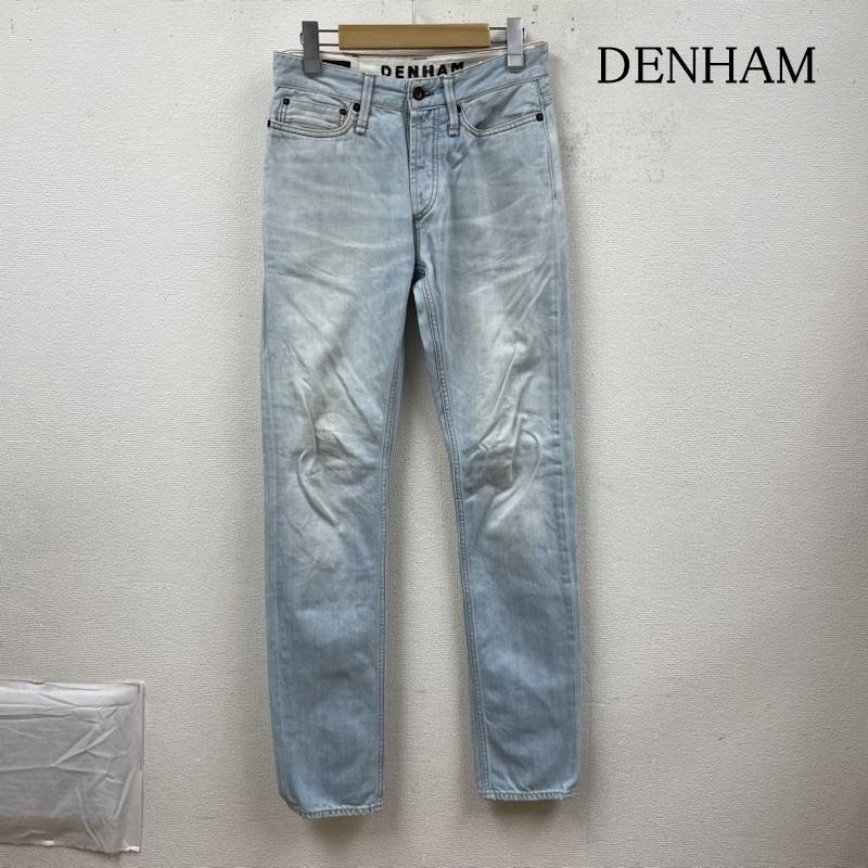 デンハム DENHAM パンツ デニム、ジーンズ RAZOR スリム スキニー フィット デニム パンツ ストレッチ ボタンフライ 27インチ ロゴ、文字 インディゴ / インディゴ / Indigo メンズ USED 古着 中古 50125607