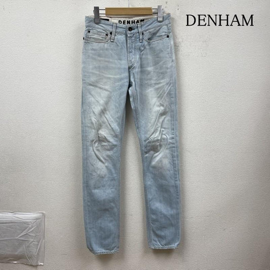 デンハム DENHAM パンツ デニム、ジーンズ RAZOR スリム スキニー フィット デニム パンツ ストレッチ ボタンフライ 27インチ ロゴ、文字 インディゴ / インディゴ / Indigo メンズ USED 古着 中古 50125607