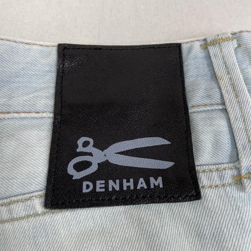 デンハム DENHAM パンツ デニム、ジーンズ RAZOR スリム スキニー フィット デニム パンツ ストレッチ ボタンフライ 27インチ ロゴ、文字 インディゴ / インディゴ / Indigo メンズ USED 古着 中古 50125607