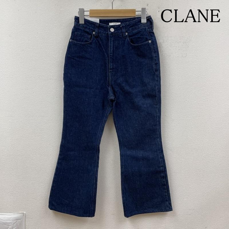 クラネ CLANE パンツ デニム、ジーンズ SHORT BELL BOTTOM DENIM ベルボトムシルエット フレア ブーツカット クロップド 1 無地 インディゴ / インディゴ / Indigo レディース USED 古着 中古 50125618