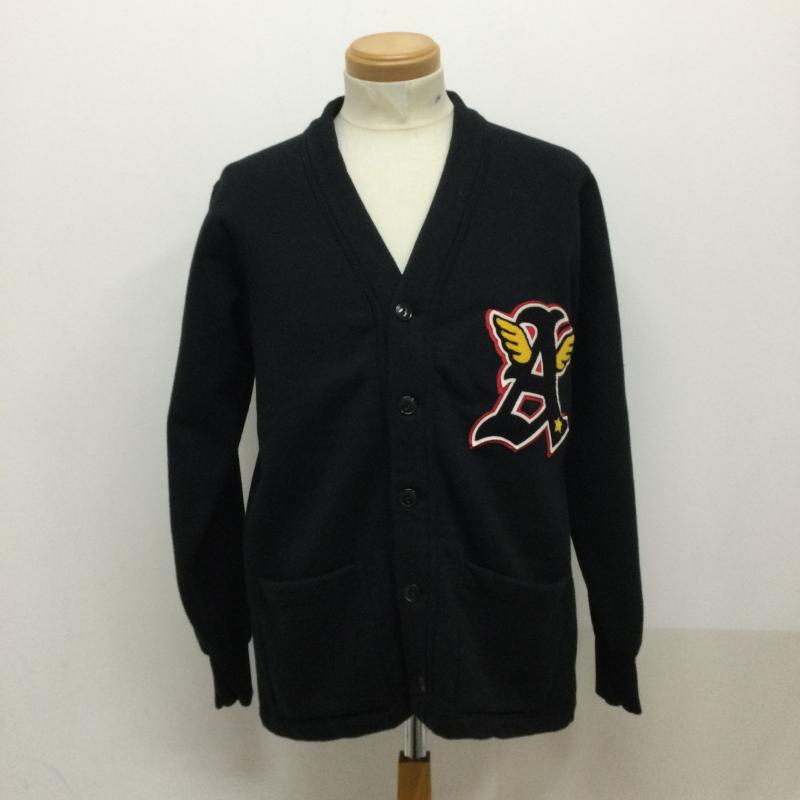 ホワイツビル WHITESVILLE カーディガン 長袖 ホワイツビル スウェットカーディガン　カーデ 69043 HEAVY SWEAT S ワンポイント 黒 / ブラック / black メンズ USED 古着 中古 50125630