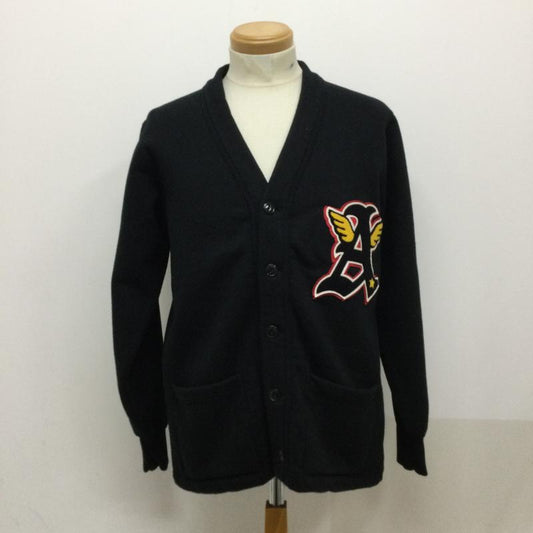 ホワイツビル WHITESVILLE カーディガン 長袖 ホワイツビル スウェットカーディガン　カーデ 69043 HEAVY SWEAT S ワンポイント 黒 / ブラック / black メンズ USED 古着 中古 50125630