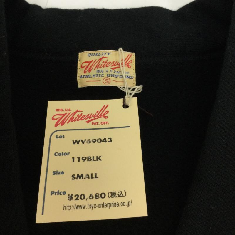 ホワイツビル WHITESVILLE カーディガン 長袖 ホワイツビル スウェットカーディガン　カーデ 69043 HEAVY SWEAT S ワンポイント 黒 / ブラック / black メンズ USED 古着 中古 50125630