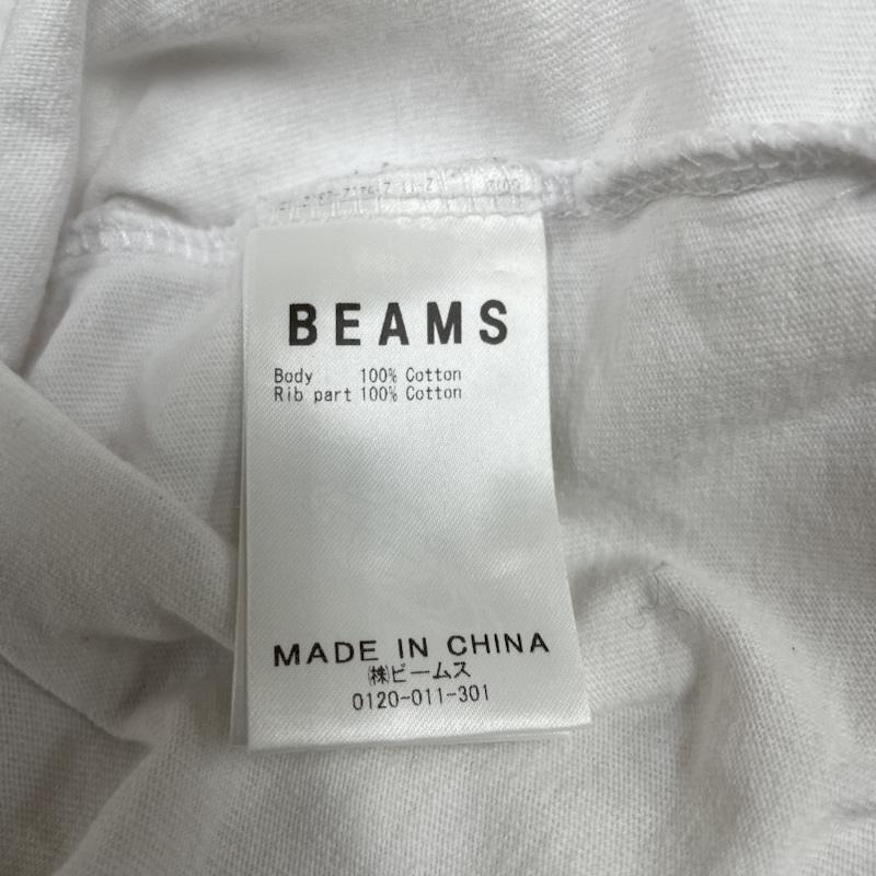 ビームス エスエスゼット BEAMS SSZ Tシャツ 半袖 半袖 Tシャツ ロゴ 刺繍 クルーネック シャツ カットソー L ロゴ、文字 X 刺繍 白 / ホワイト / white メンズ USED 古着 中古 50125657