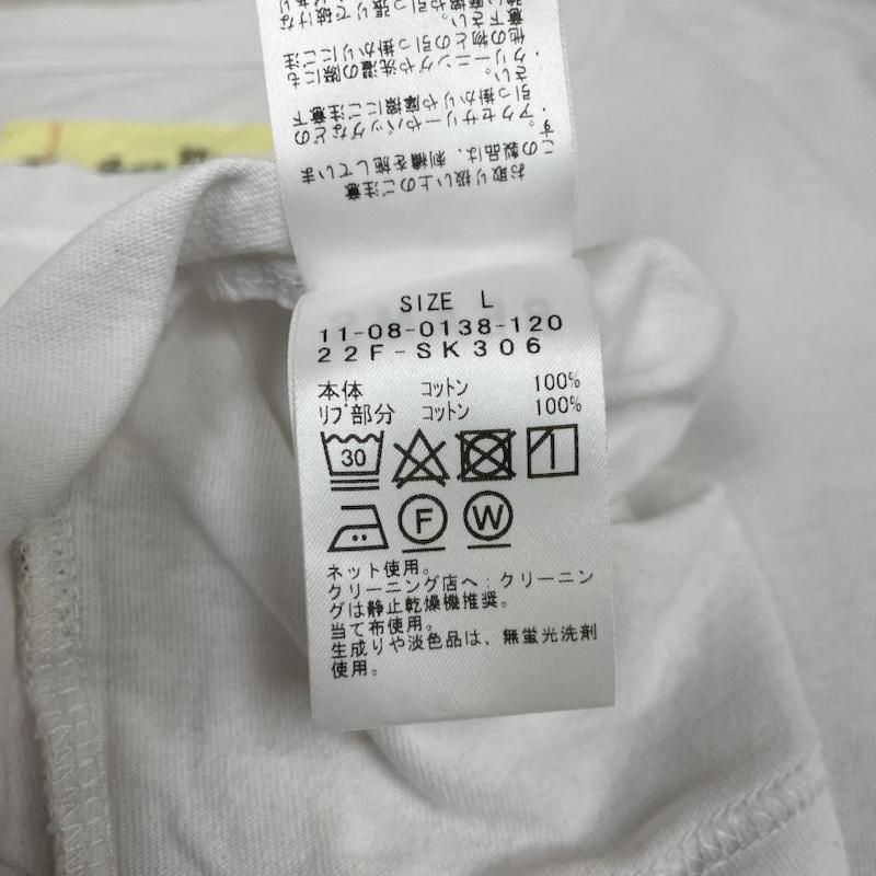 ビームス エスエスゼット BEAMS SSZ Tシャツ 半袖 半袖 Tシャツ ロゴ 刺繍 クルーネック シャツ カットソー L ロゴ、文字 X 刺繍 白 / ホワイト / white メンズ USED 古着 中古 50125657