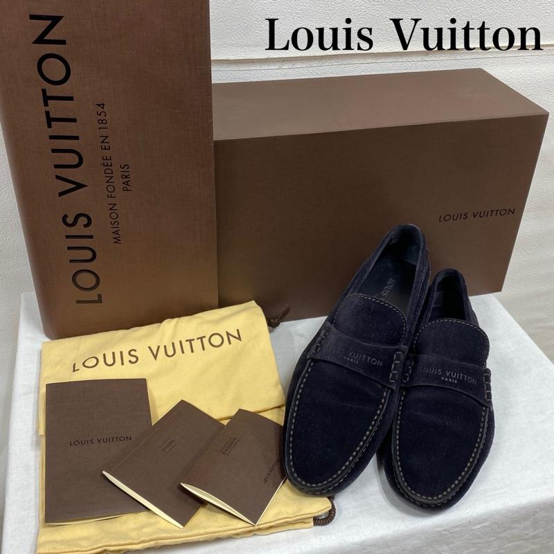 ルイヴィトン LOUIS VUITTON ローファー ローファー スエード ドライビングシューズ ND0170 26.5cm ロゴ、文字 黒 / ブラック / black メンズ USED 古着 中古 50125687